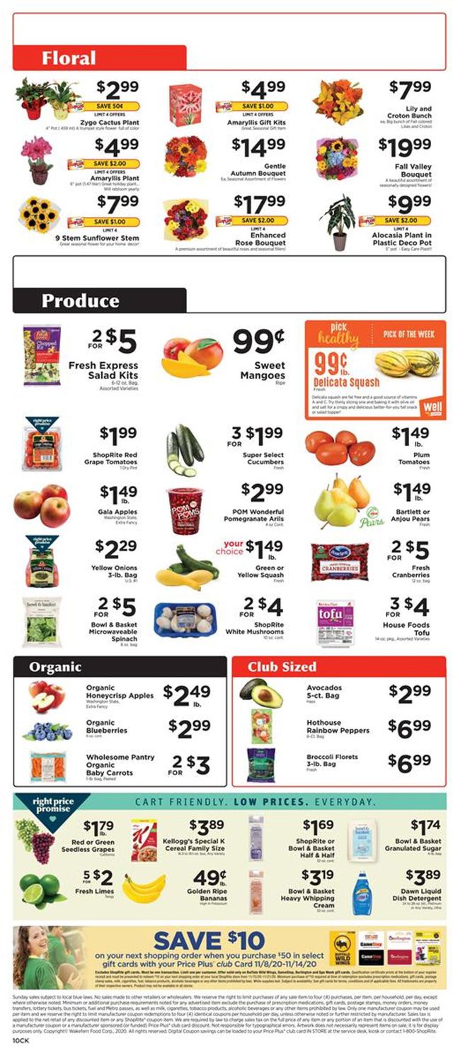 ShopRite Ad from 11/08/2020