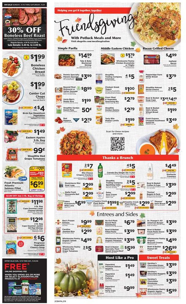 ShopRite Ad from 11/15/2020
