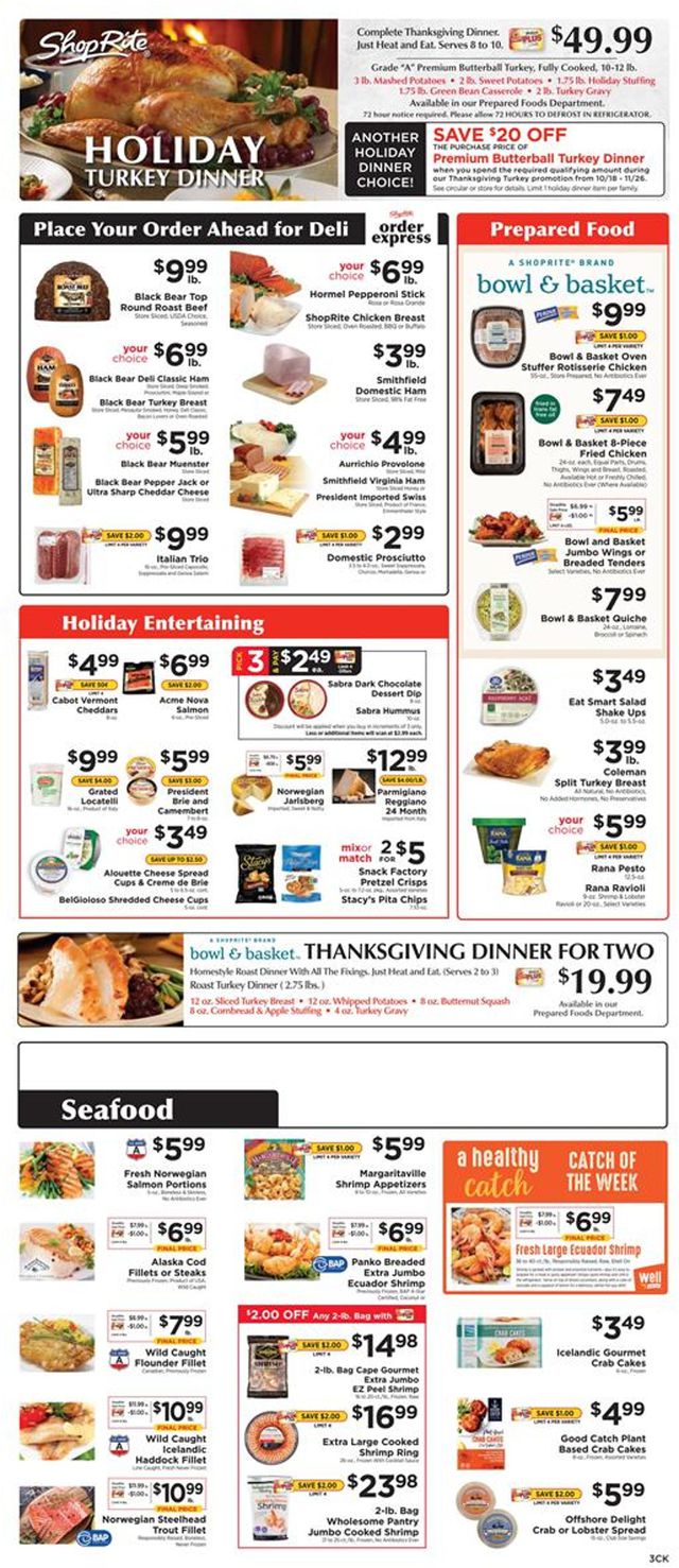 ShopRite Ad from 11/22/2020