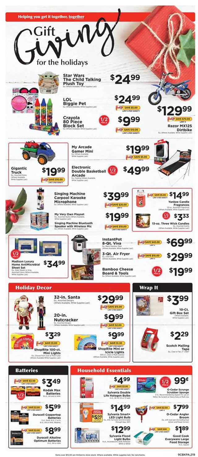 ShopRite Ad from 11/29/2020