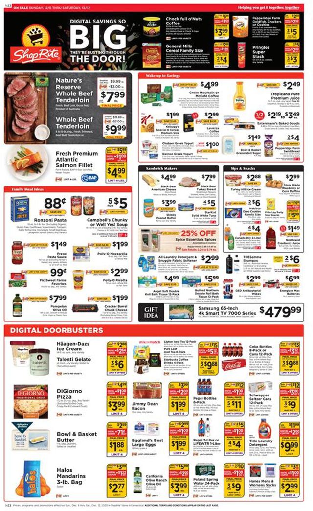 ShopRite Ad from 12/06/2020