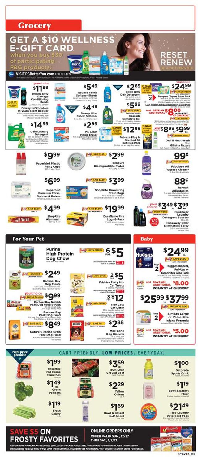 ShopRite Ad from 12/27/2020