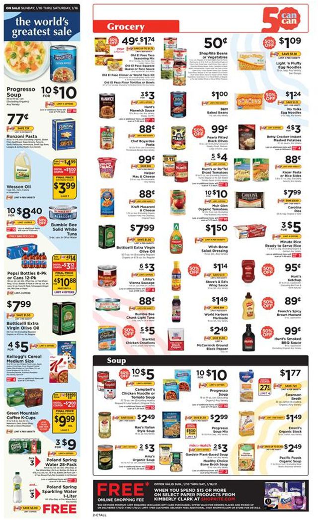 ShopRite Ad from 01/10/2021