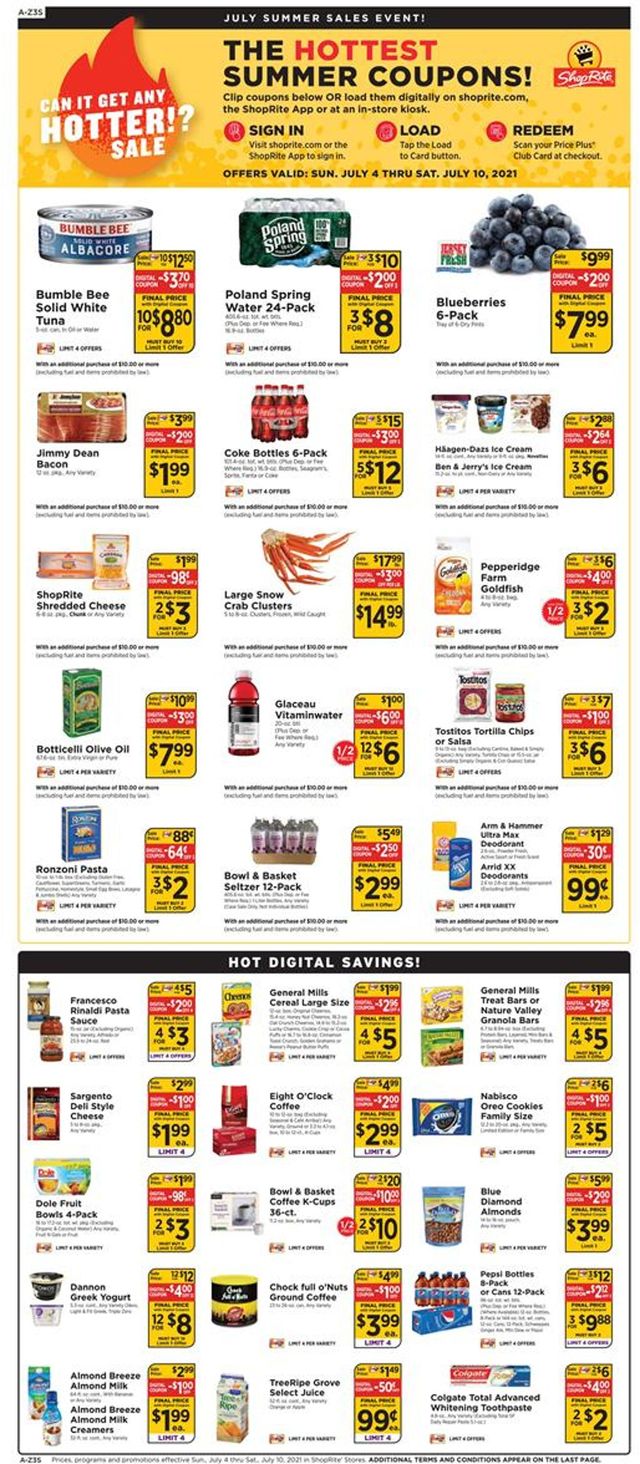 ShopRite Ad from 07/04/2021