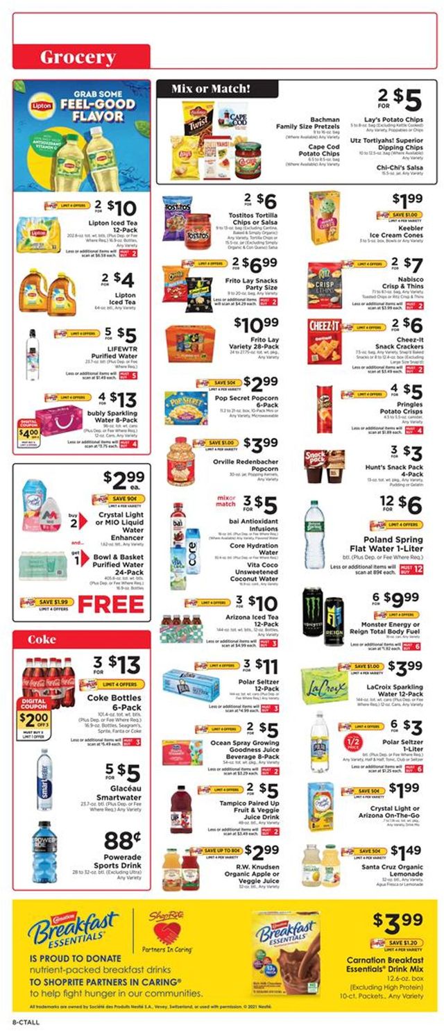 ShopRite Ad from 08/22/2021