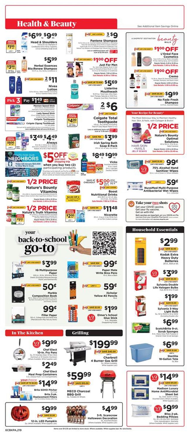 ShopRite Ad from 09/05/2021