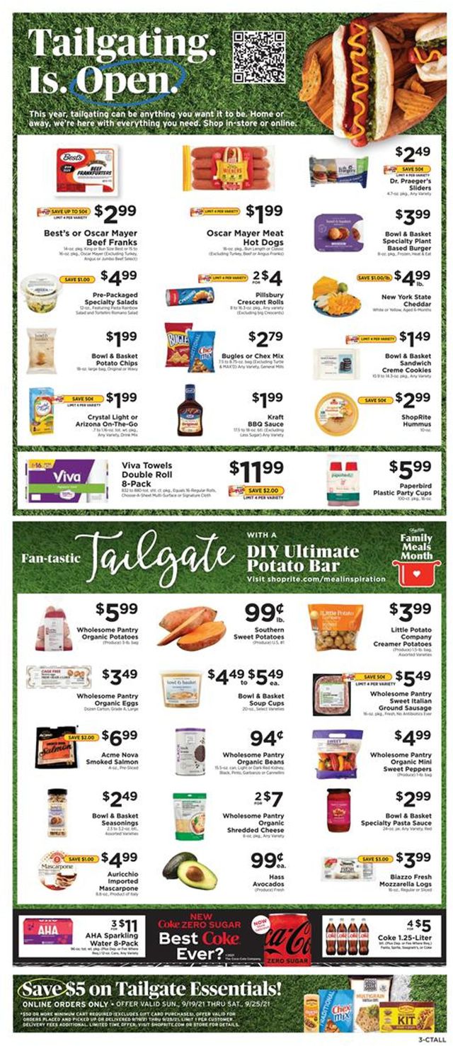 ShopRite Ad from 09/19/2021
