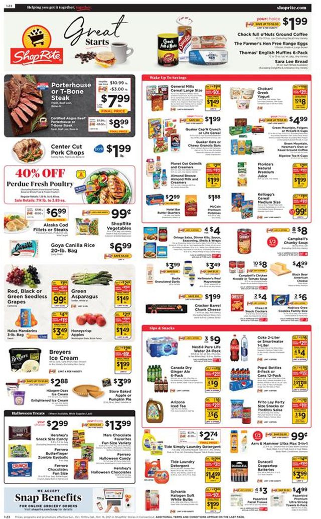 ShopRite Ad from 10/10/2021