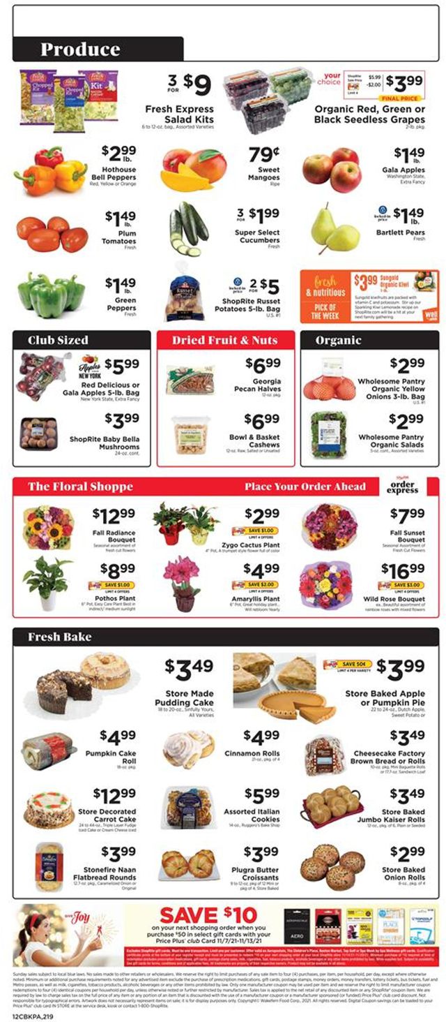 ShopRite Ad from 11/07/2021