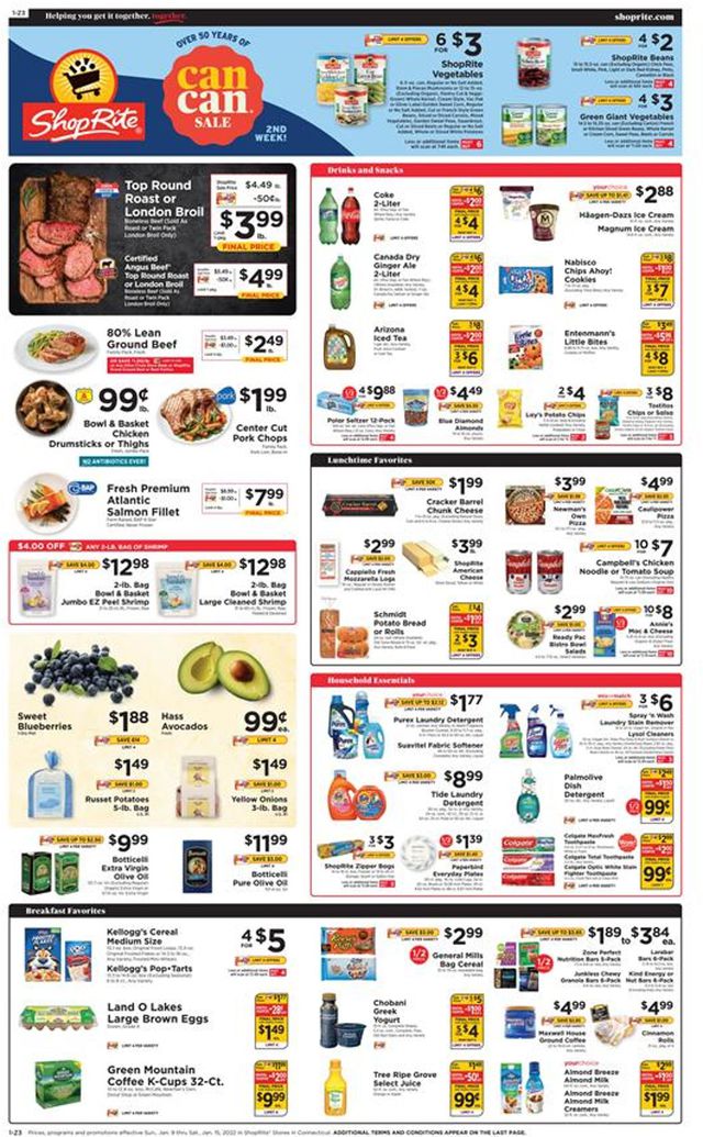 ShopRite Ad from 01/09/2022