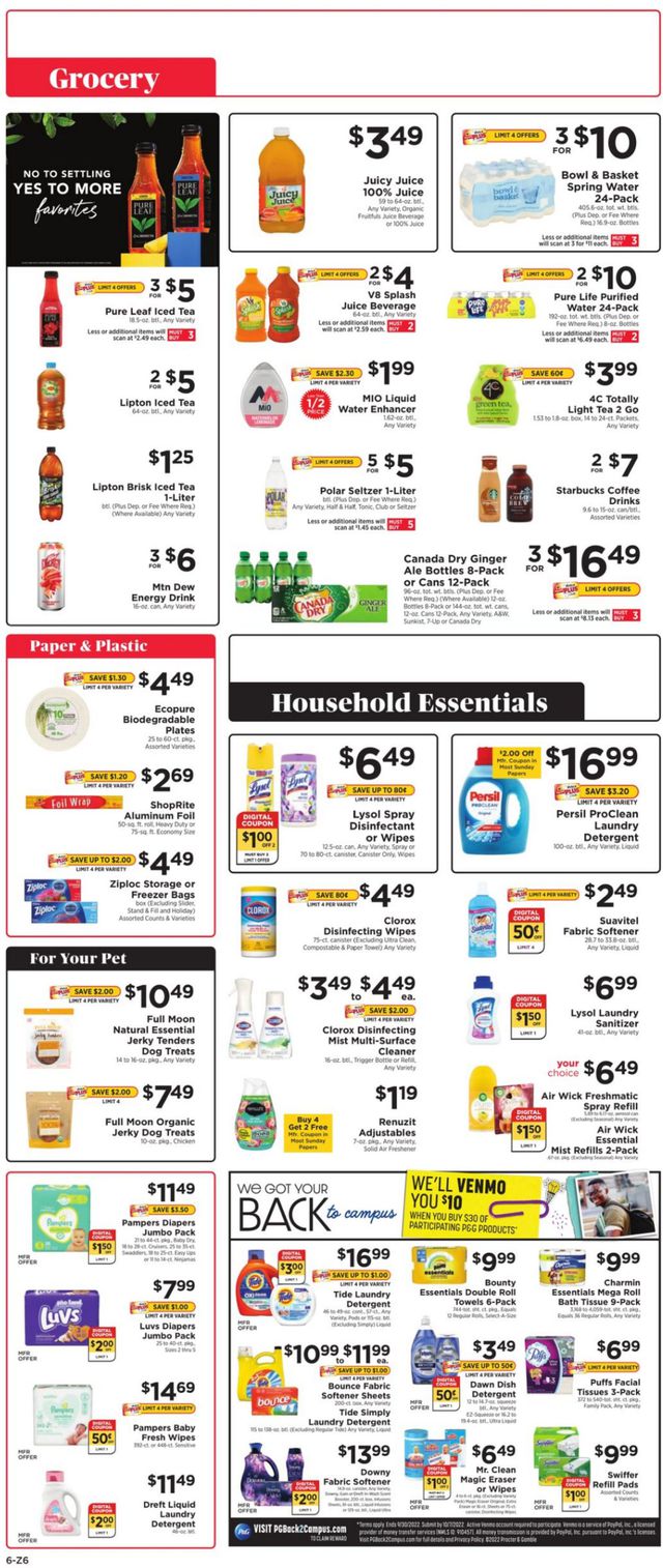 ShopRite Ad from 08/07/2022
