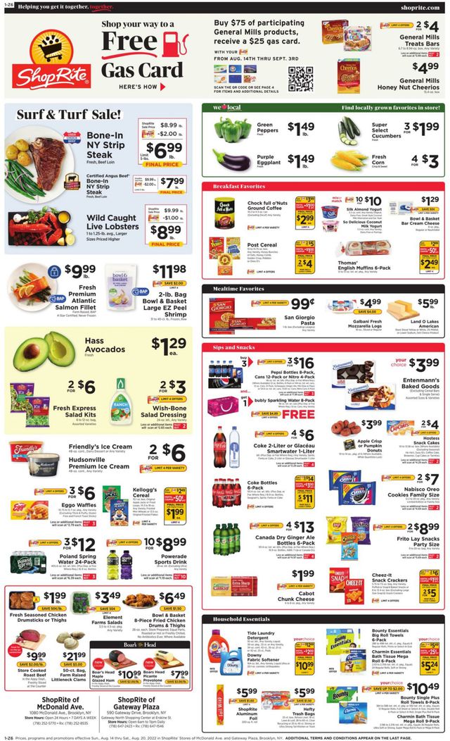 ShopRite Ad from 08/14/2022