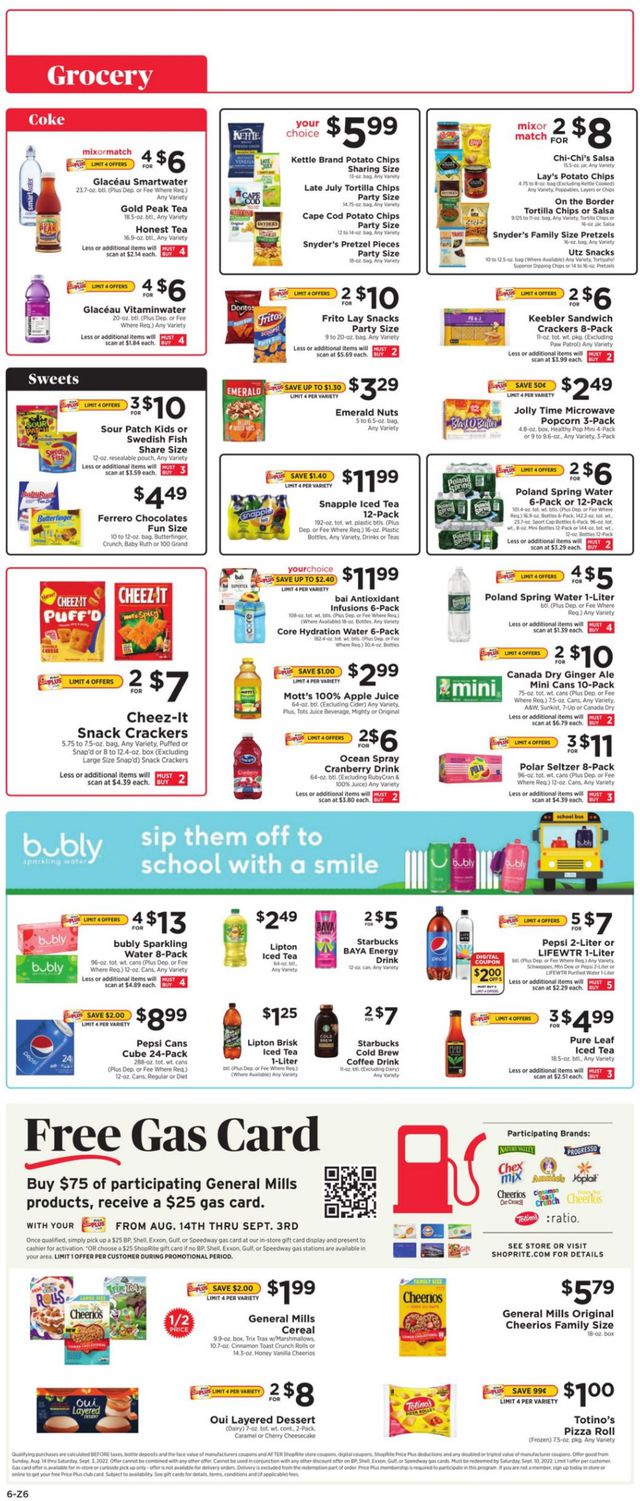 ShopRite Ad from 08/21/2022