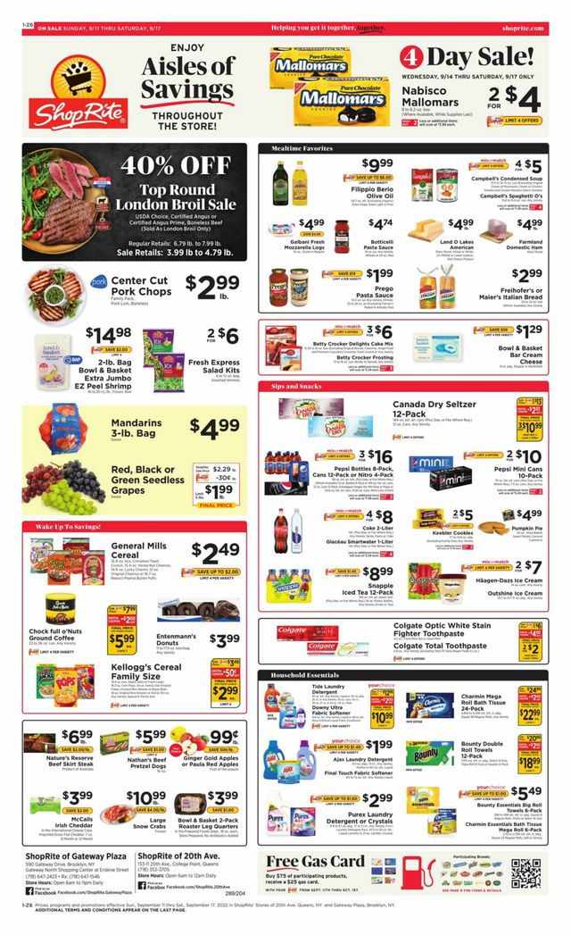 ShopRite Ad from 09/11/2022
