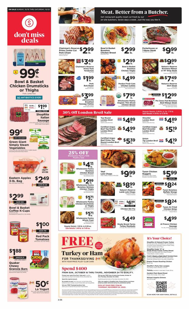 ShopRite Ad from 10/16/2022
