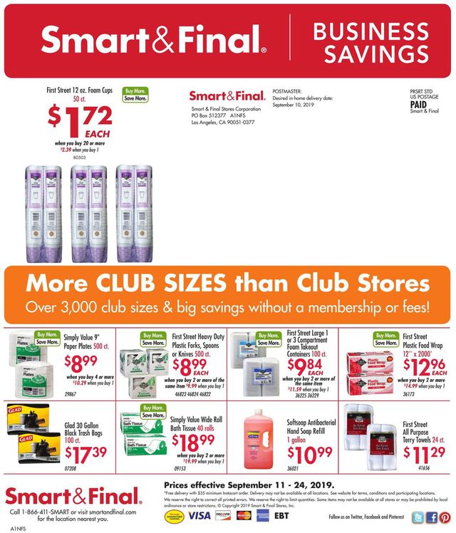 Smart and Final Ad from 09/11/2019