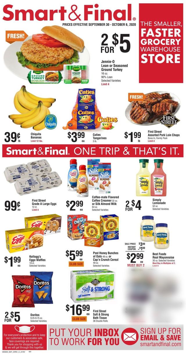 Smart and Final Ad from 09/30/2020