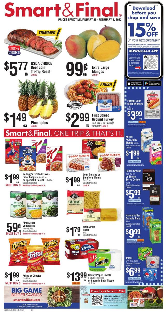 Smart and Final Ad from 01/26/2022