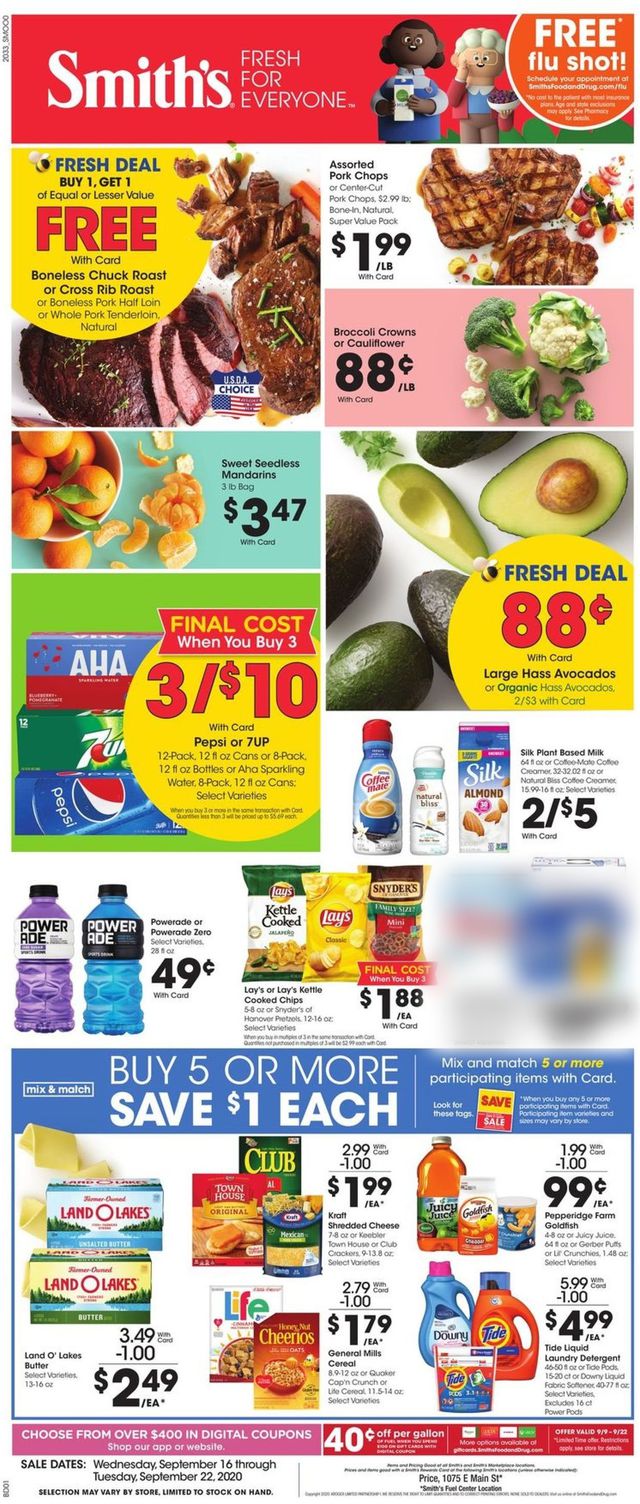 Smith's Ad from 09/16/2020