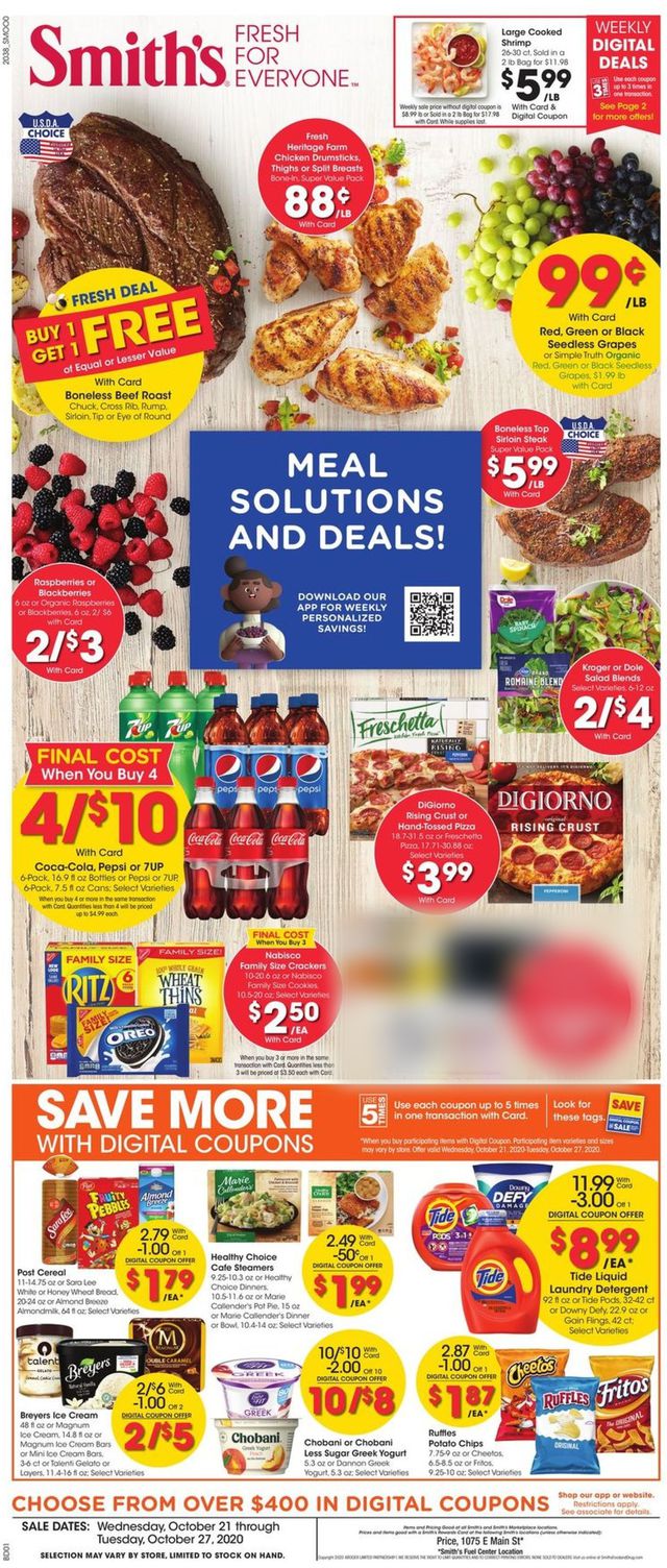 Smith's Ad from 10/21/2020