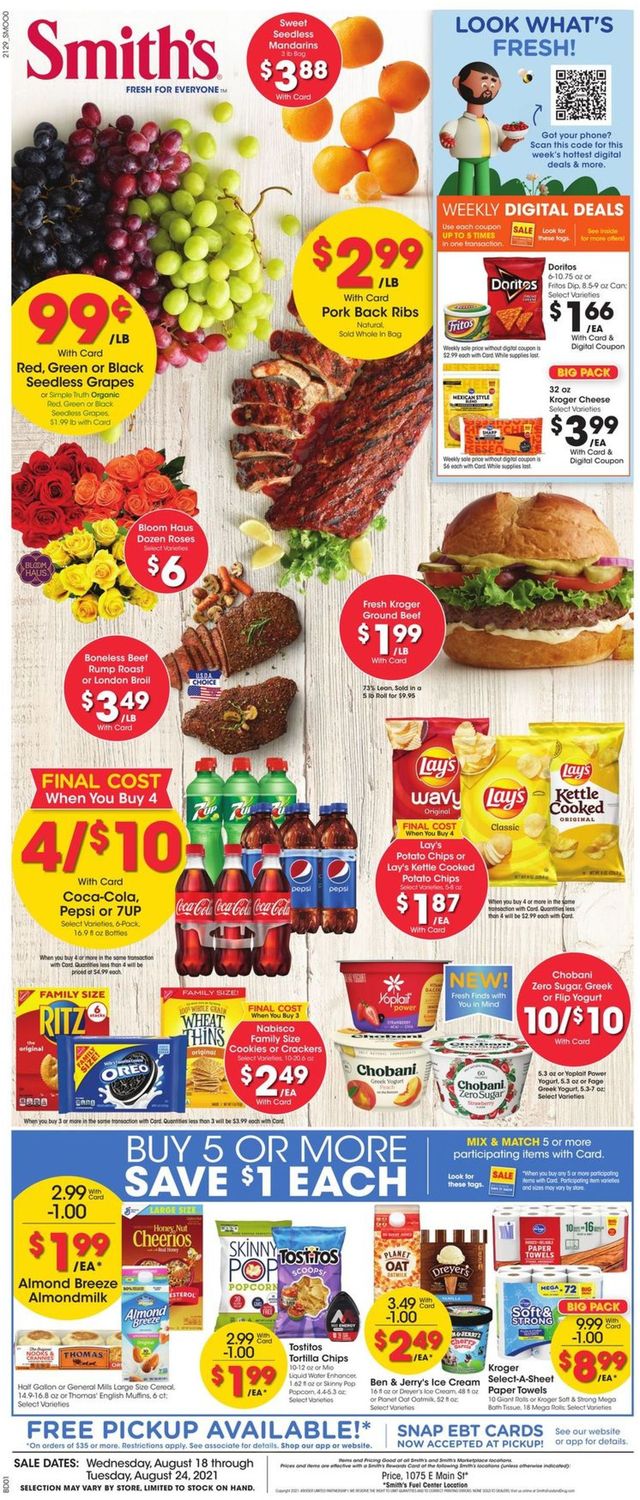 Smith's Ad from 08/18/2021
