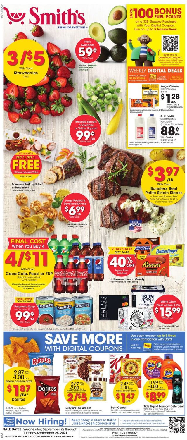 Smith's Ad from 09/22/2021