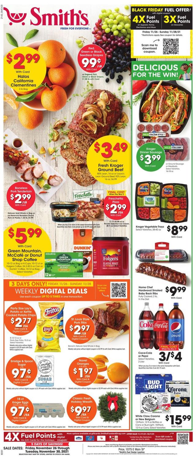 Smith's Ad from 11/26/2021
