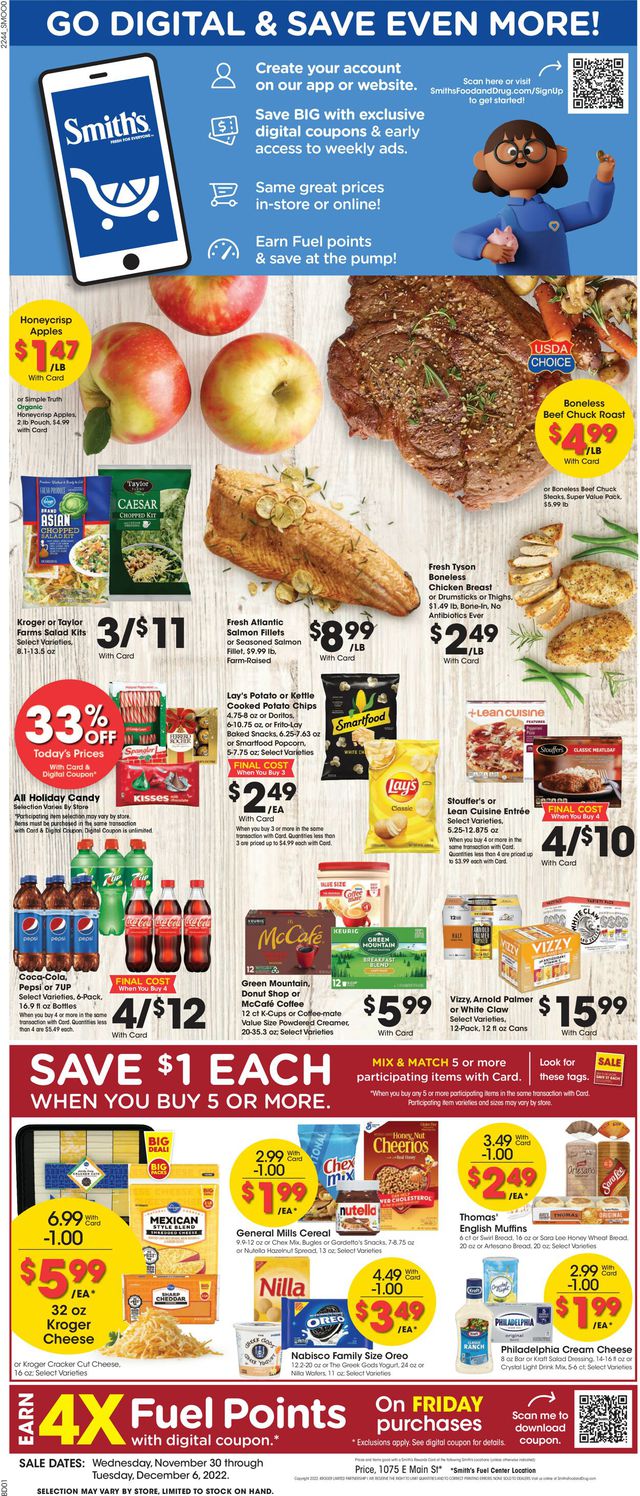 Smith's Ad from 11/30/2022
