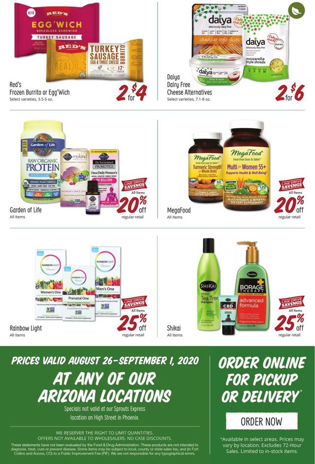 Sprouts Ad from 08/26/2020