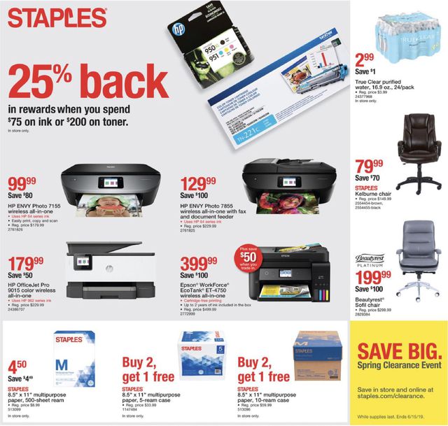 Staples Ad from 05/19/2019