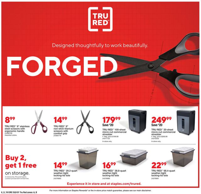 Staples Ad from 06/09/2019
