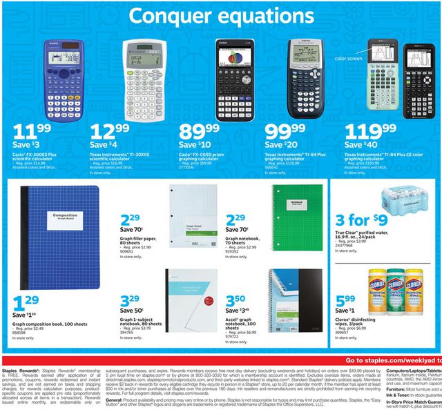 Staples Ad from 08/04/2019