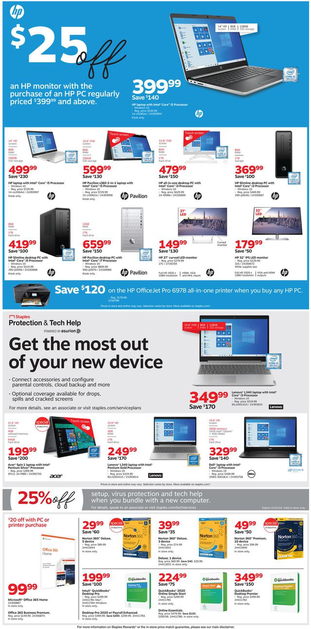 Staples Ad from 10/06/2019