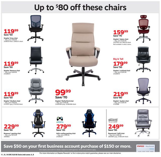 Staples Ad from 11/10/2019