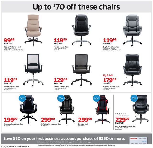 Staples Ad from 11/24/2019