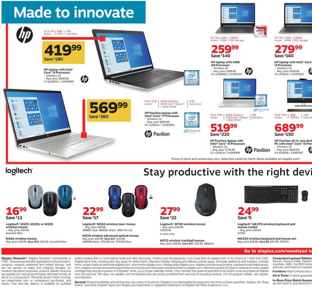 Staples Ad from 12/27/2019