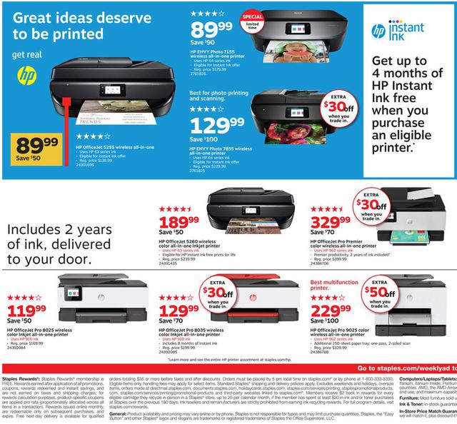 Staples Ad from 01/05/2020
