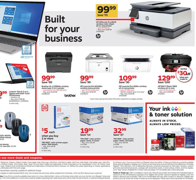 Staples Ad from 02/02/2020