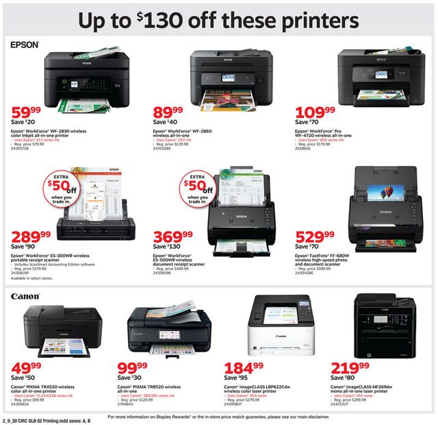 Staples Ad from 02/09/2020