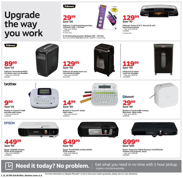 Staples Ad from 02/23/2020