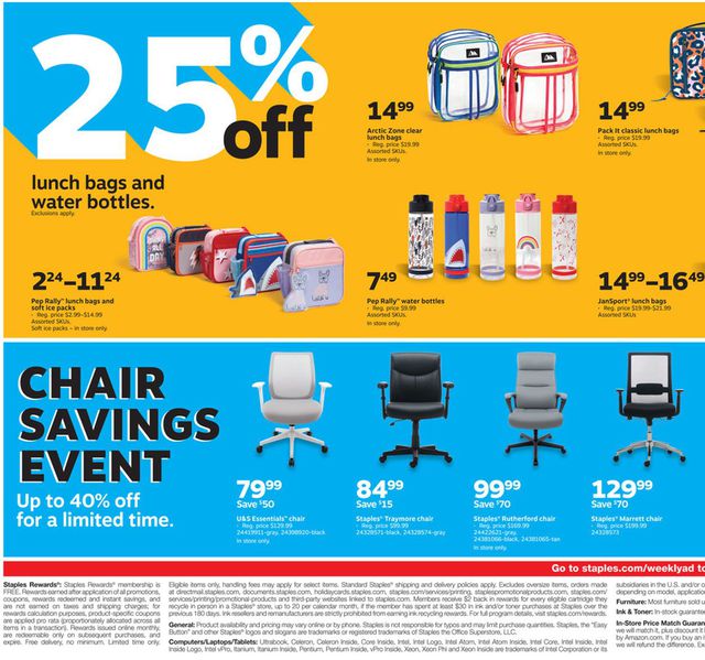 Staples Ad from 08/16/2020