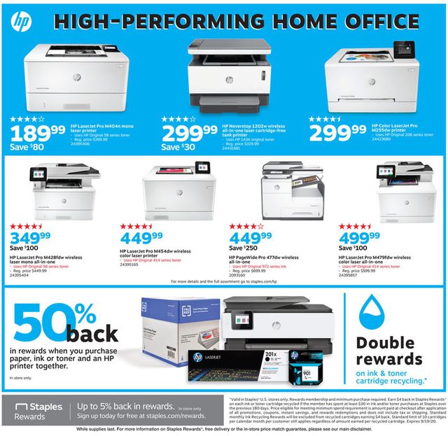 Staples Ad from 08/23/2020