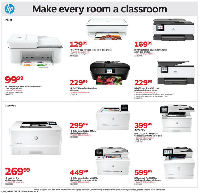 Staples Ad from 09/20/2020