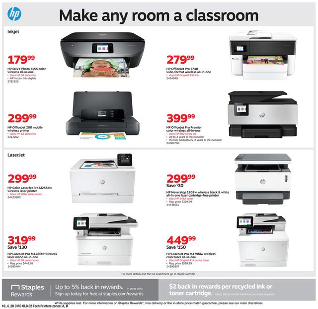 Staples Ad from 10/04/2020