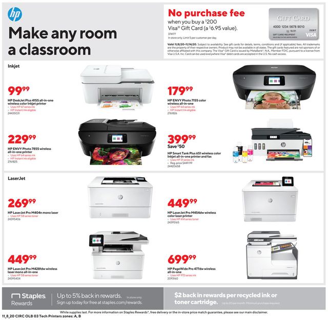 Staples Ad from 11/08/2020