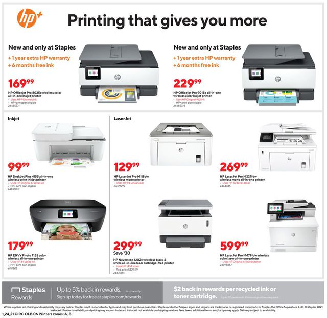 Staples Ad from 01/24/2021