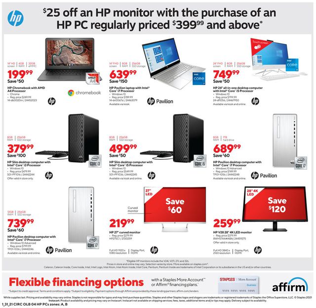 Staples Ad from 01/31/2021