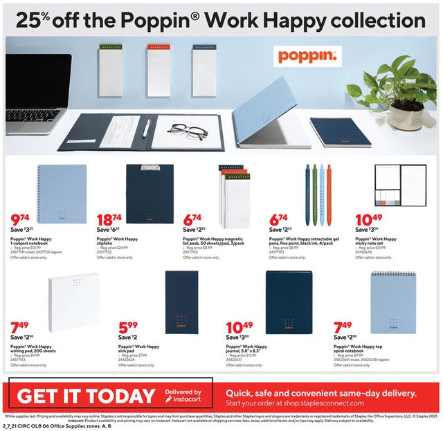 Staples Ad from 02/07/2021