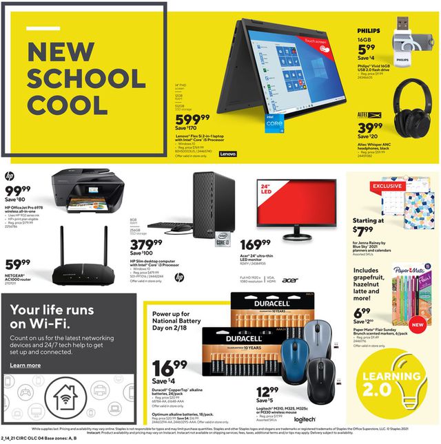Staples Ad from 02/14/2021