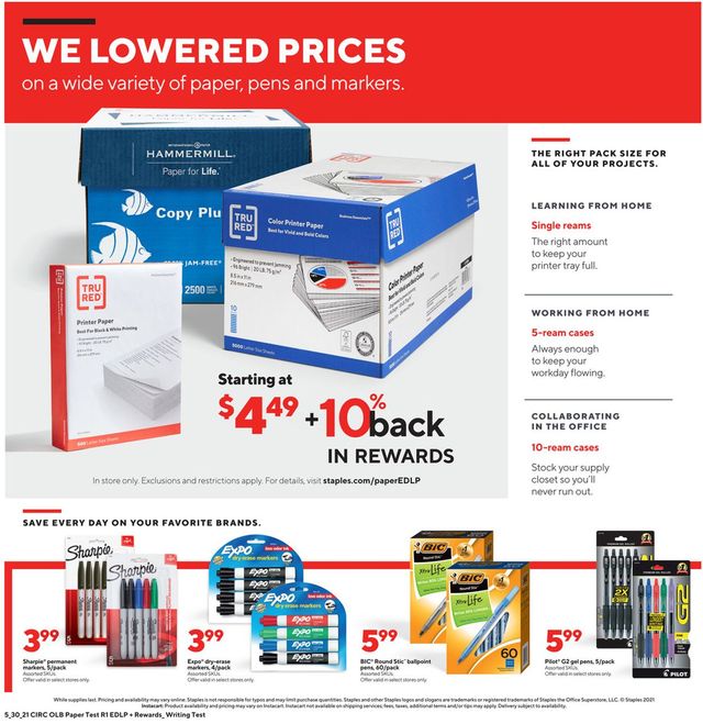 Staples Ad from 05/30/2021